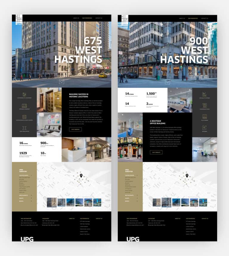 Elegant Uptown Property Group website design for mobile 1