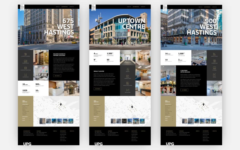 Elegant Uptown Property Group website design 2